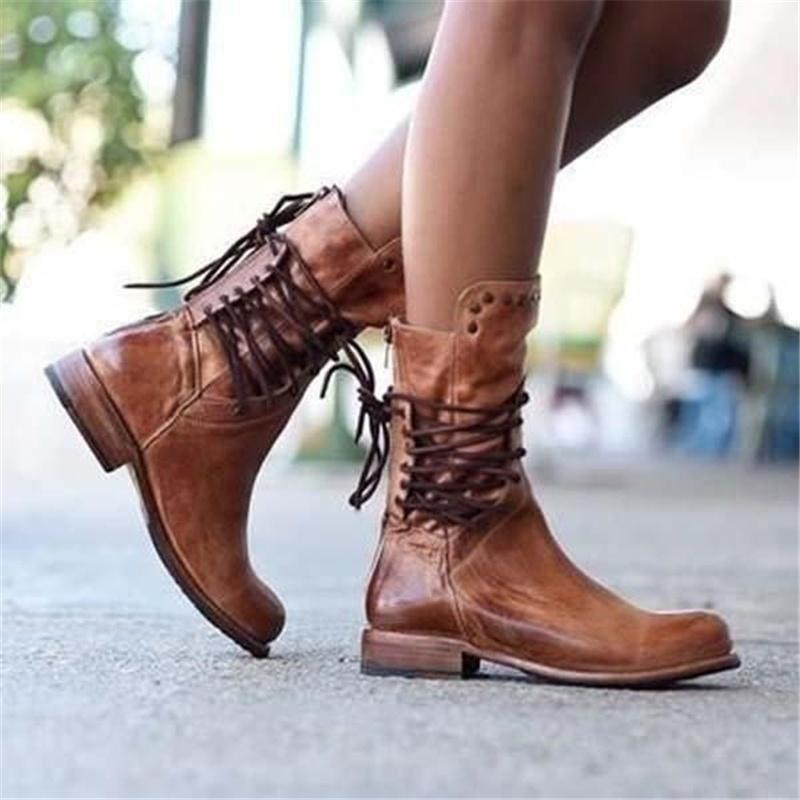 Wynona™ | Rustic Vintage Leather Boots
