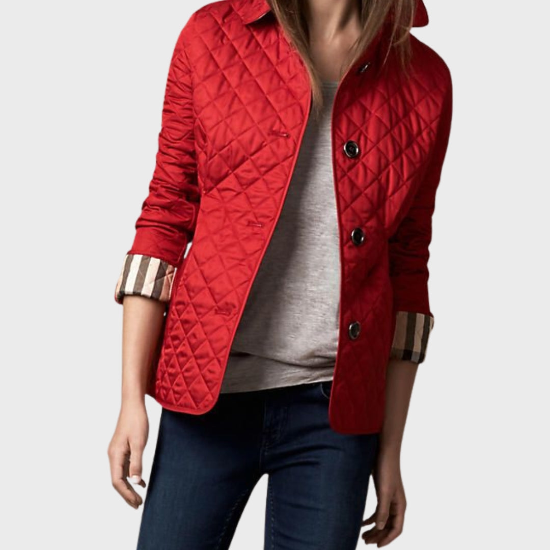 Clara™ | Casual Quilted Jacket with Turned-Down Collar
