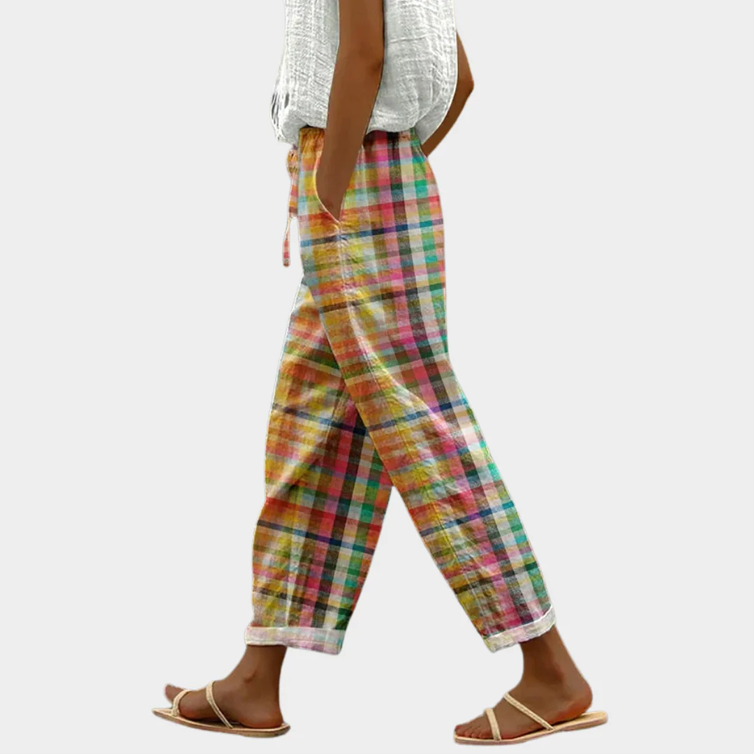 Michelle™ | Comfortable Checkered Pants