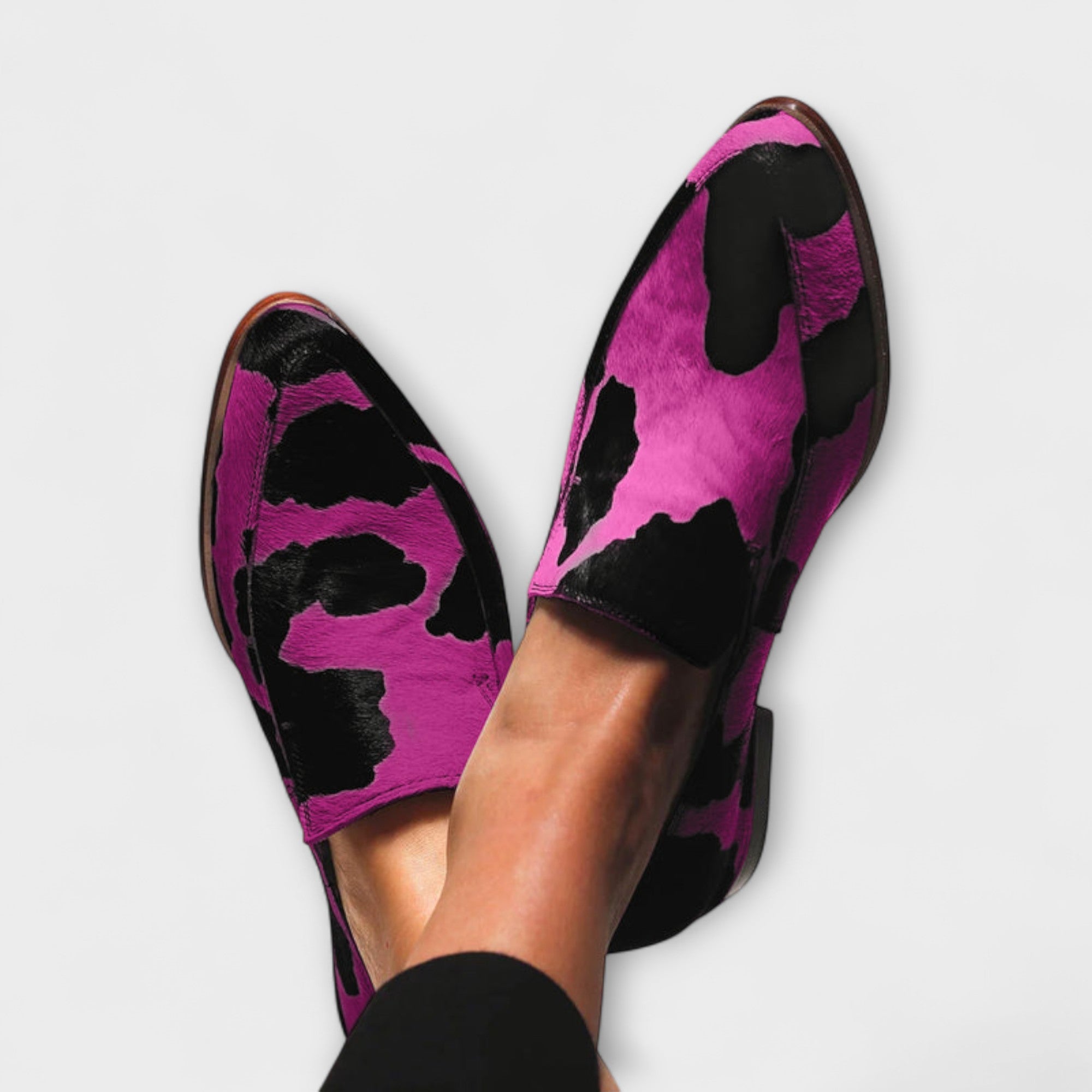 Paloma™ | Cow Print Suede Loafers