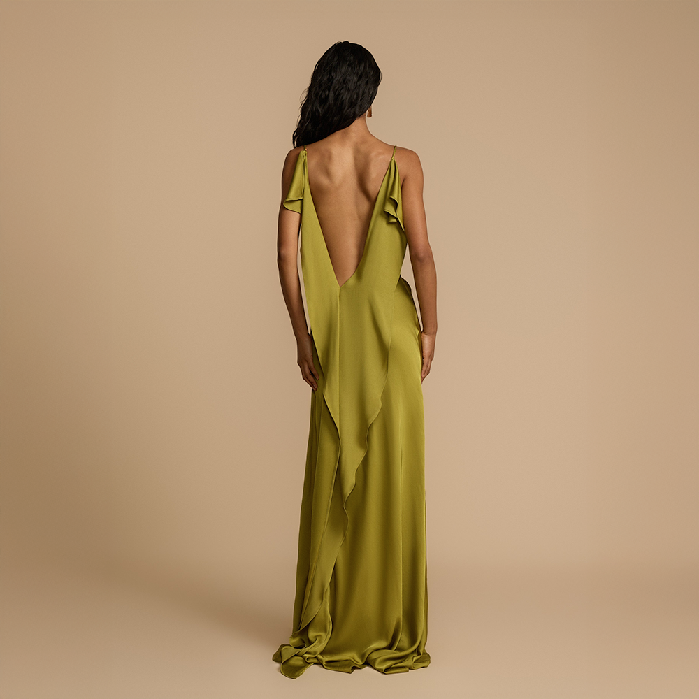 Soléane™ | Fluid Pistachio Dress