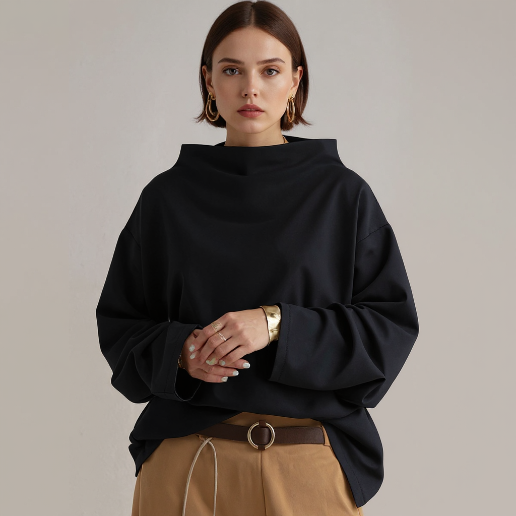 Elly™ | High-Neck Casual Top