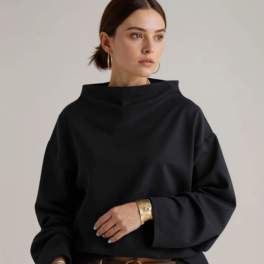 Elly™ | High-Neck Casual Top