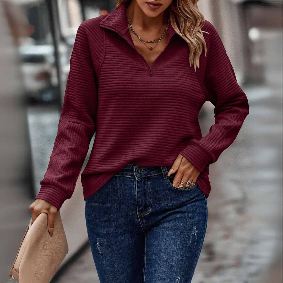 Jenica™ | Chic Half-Zip Pullover