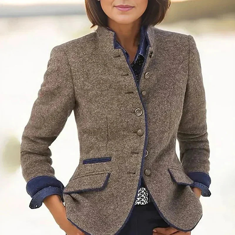 Delphine | Blazer Cintrée Style Classique avec Boutons pour Femme