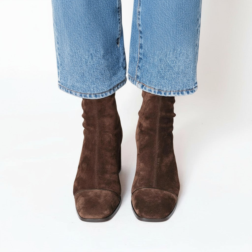 Victoria | Square toe heeled boots