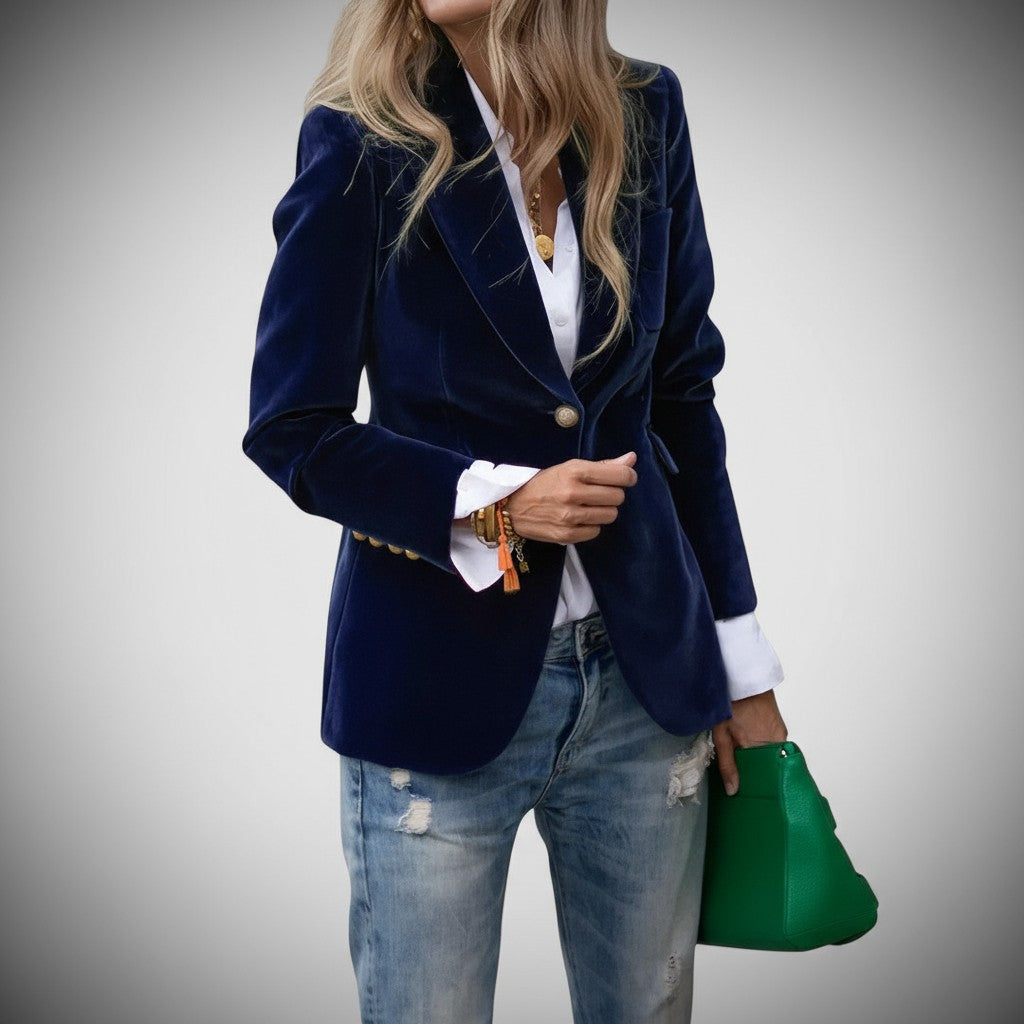 Julisse™ | Elegant Velvet Blazer