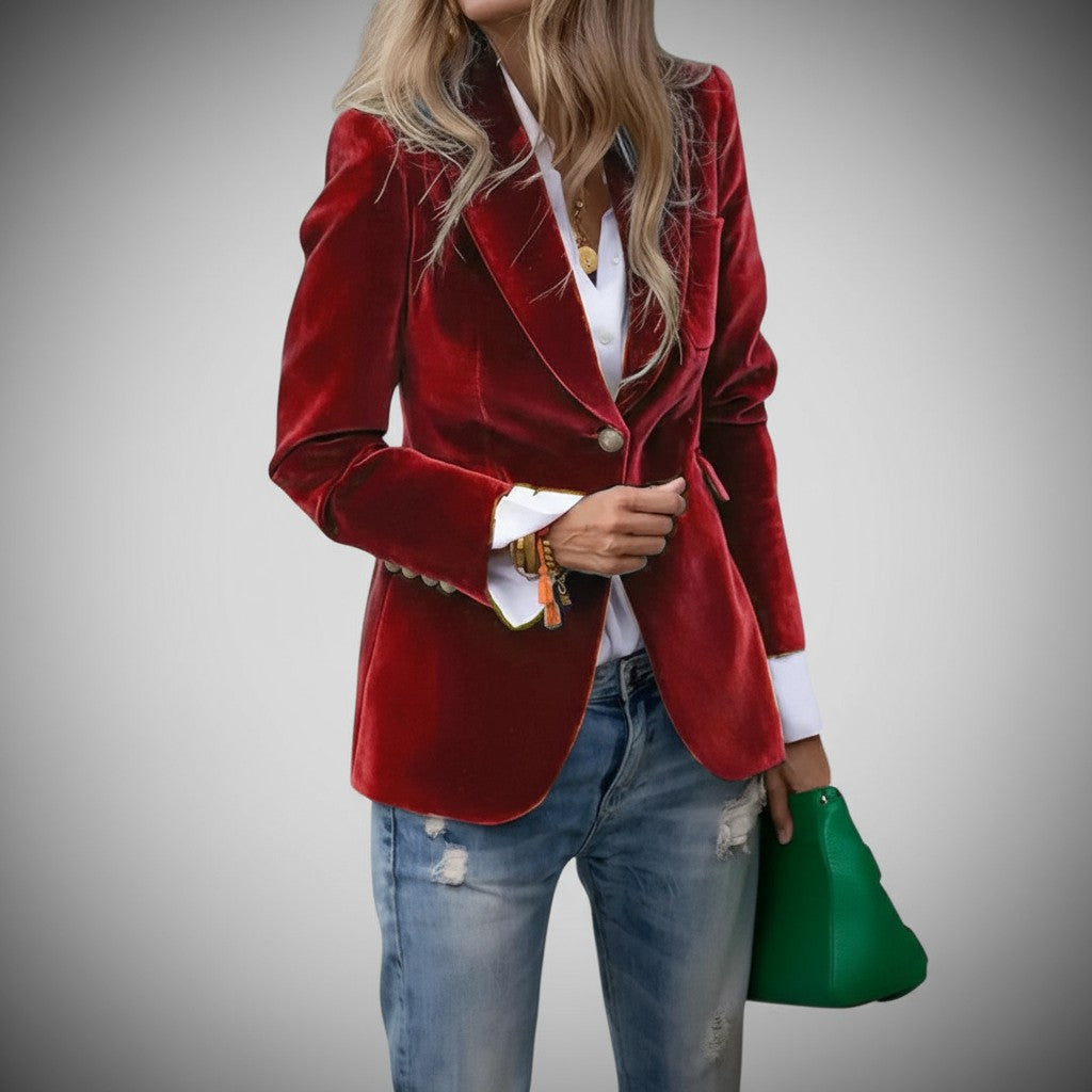 Julisse™ | Elegant Velvet Blazer