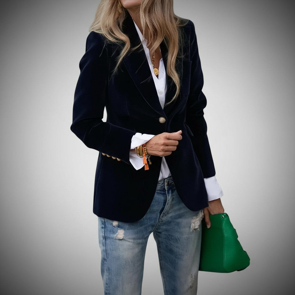 Julisse™ | Elegant Velvet Blazer
