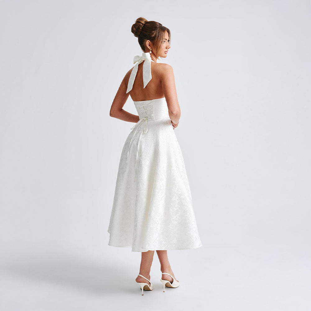 Evelyne™ | Romantic Jacquard Dress