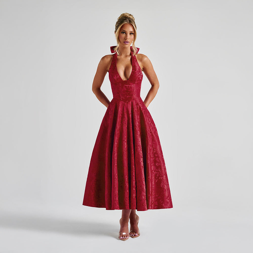 Evelyne™ | Romantic Jacquard Dress