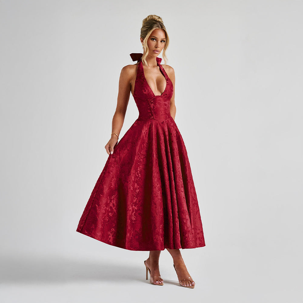 Evelyne™ | Romantic Jacquard Dress