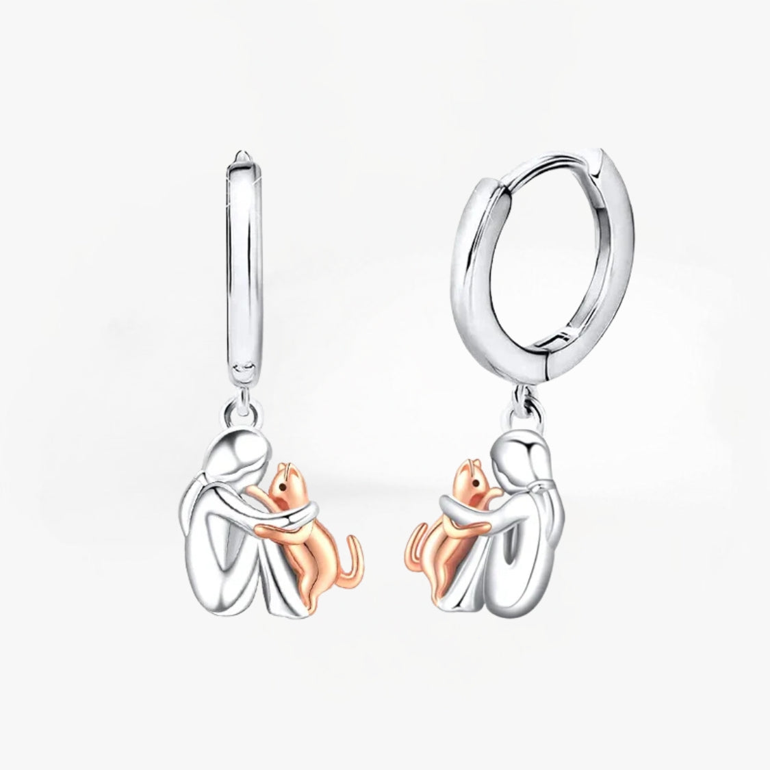 AvelineToronto™ | Earrings with Cat Icon (Round Closure)