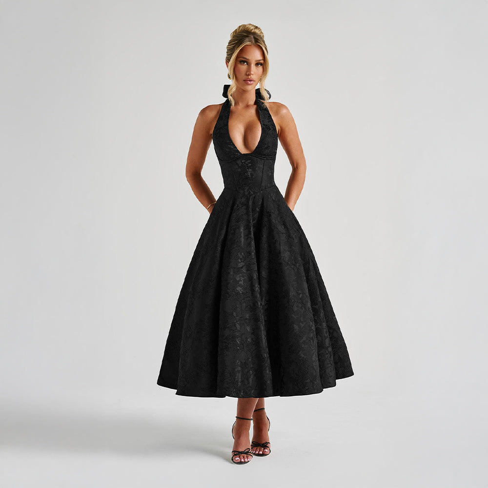 Evelyne™ | Romantic Jacquard Dress