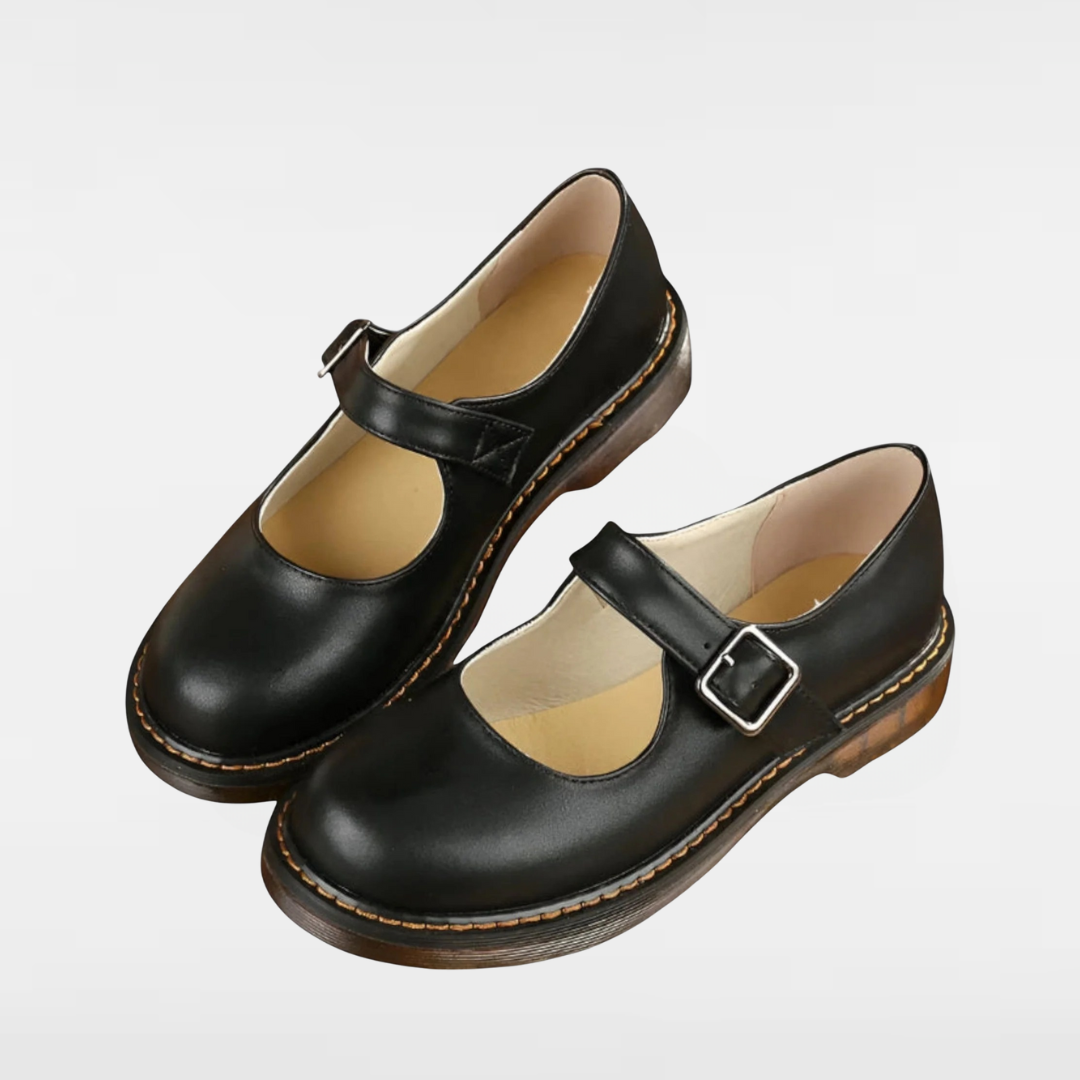 Astrid™ | Elegant Strapped Leather Shoes