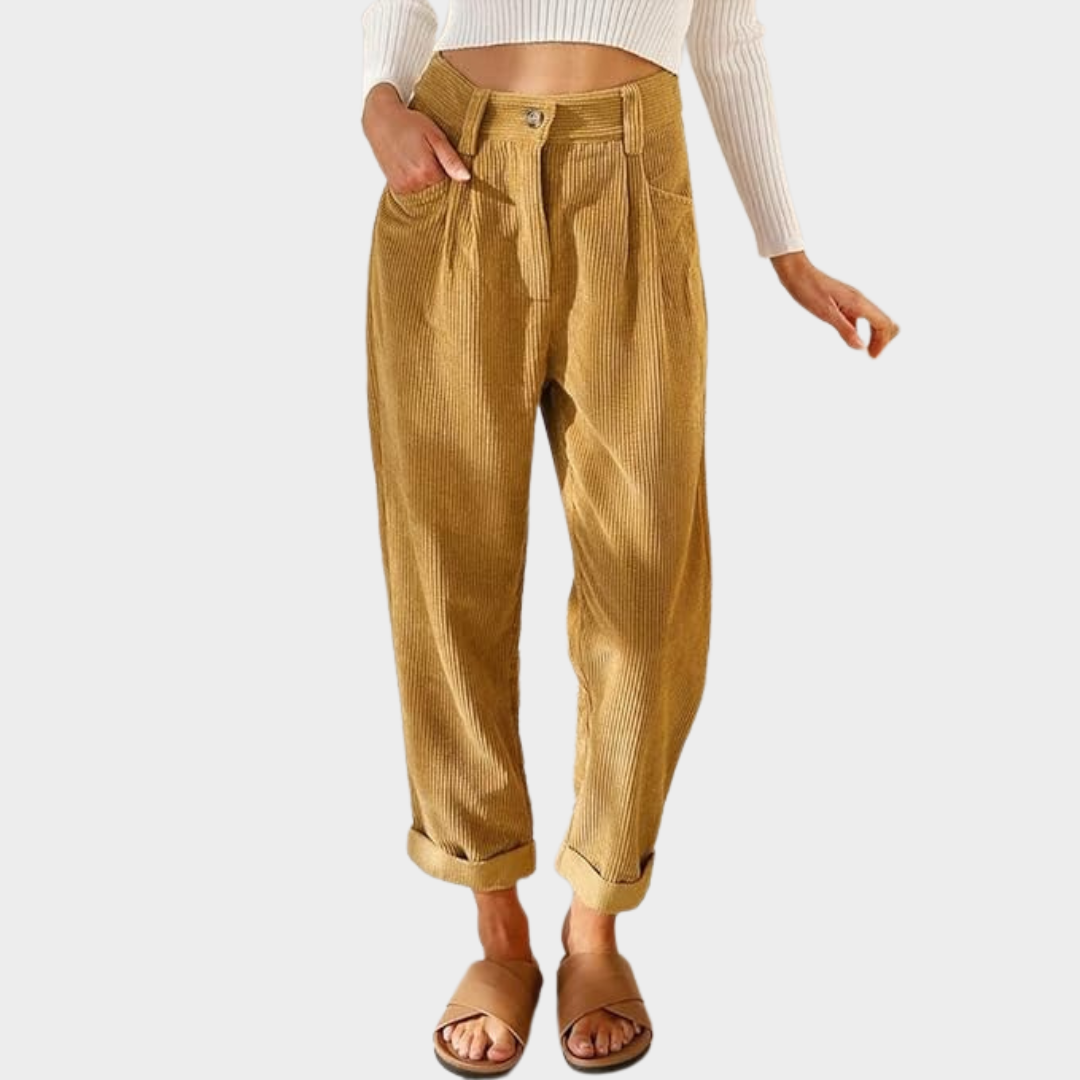 Mandy™ | Comfortable High-Waist Corduroy Pants