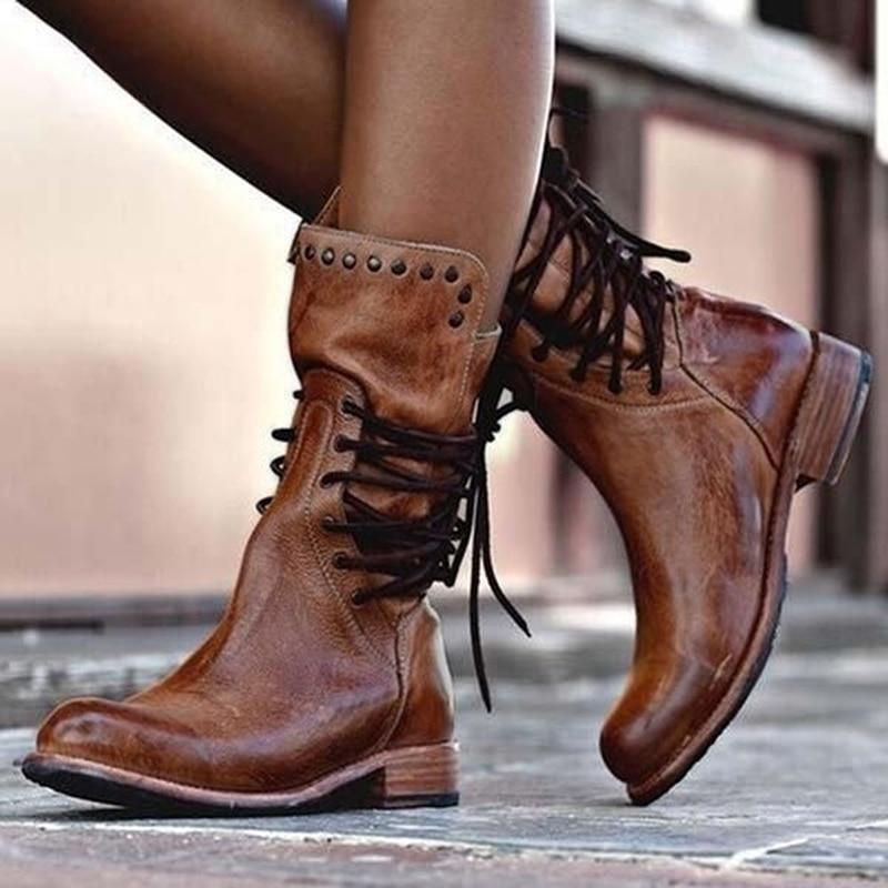 Wynona™ | Rustic Vintage Leather Boots