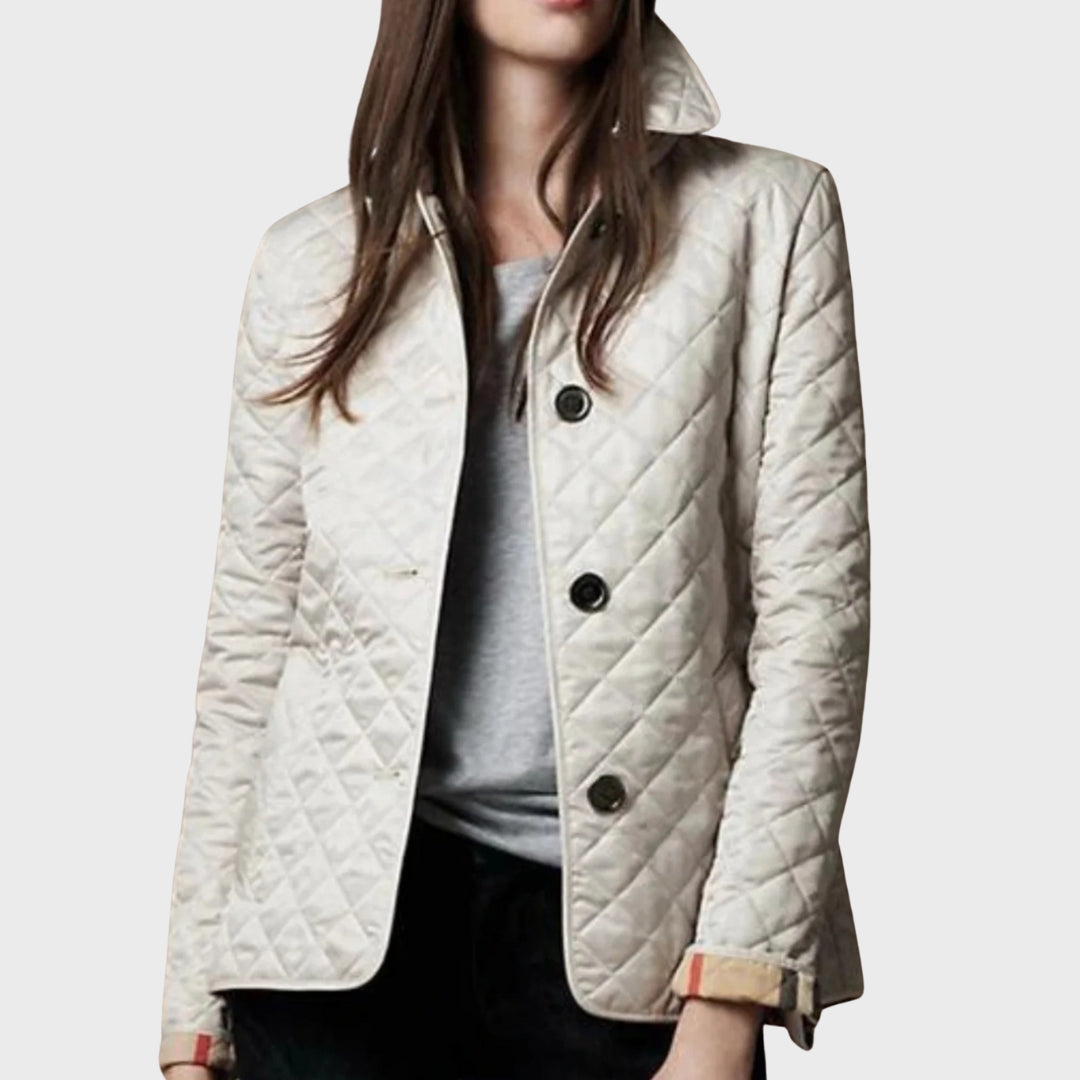 Clara™ | Casual Quilted Jacket with Turned-Down Collar