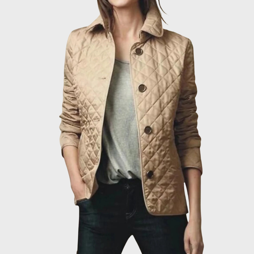 Clara™ | Casual Quilted Jacket with Turned-Down Collar