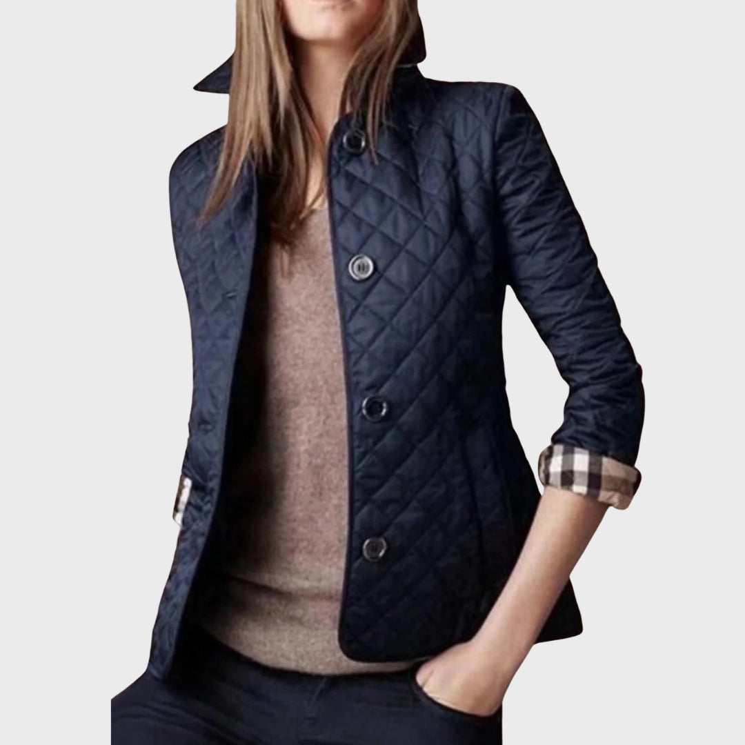 Clara™ | Casual Quilted Jacket with Turned-Down Collar