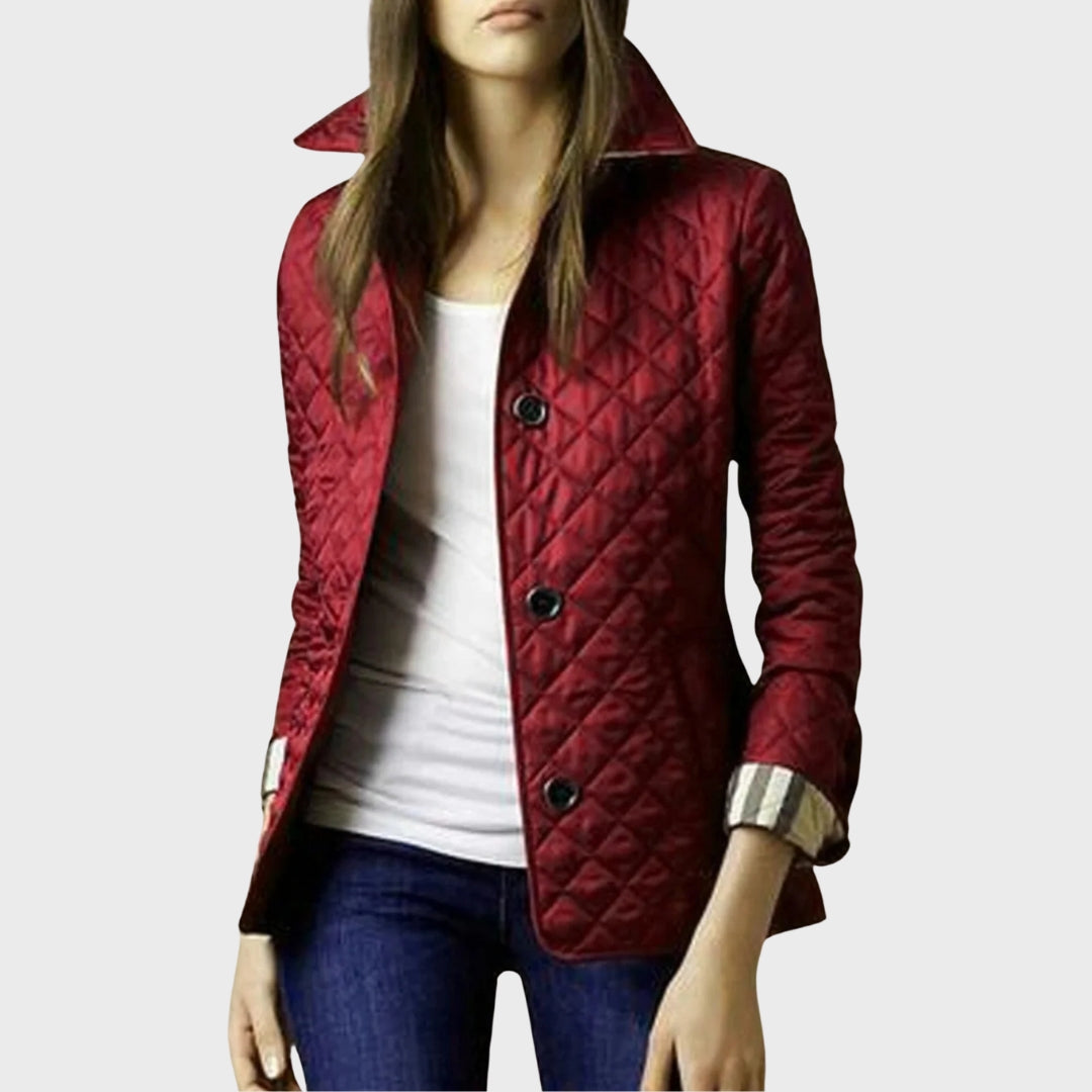 Clara™ | Casual Quilted Jacket with Turned-Down Collar