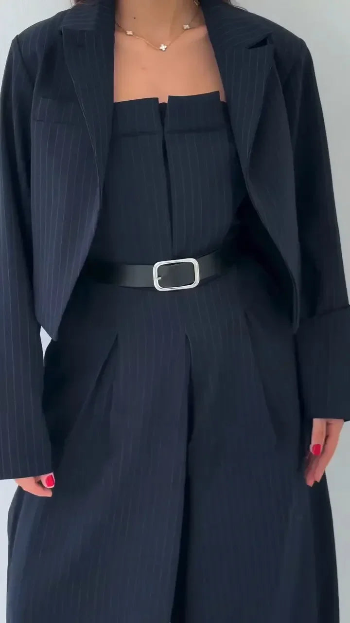 Sienna™ |  Ladies' Bustier Set + Jacket – Stylish & Refined Ensemble