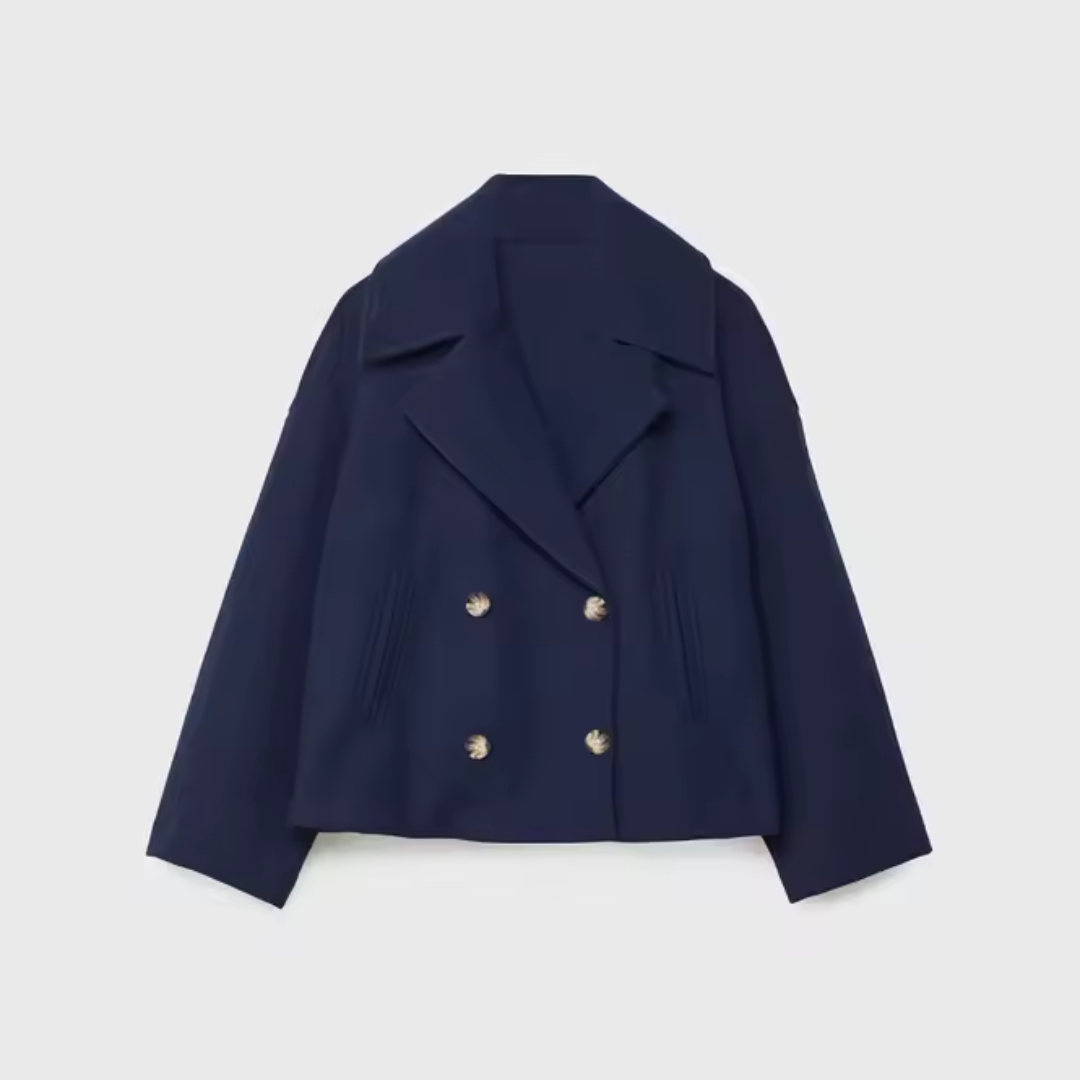 Chantal™ | Navy wool peacoat