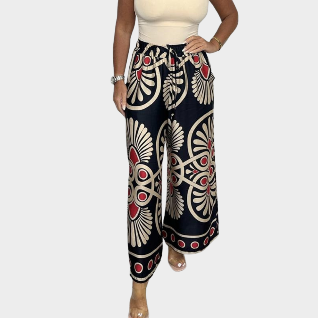 Sally™ | Trendy Printed Satin Track Pants