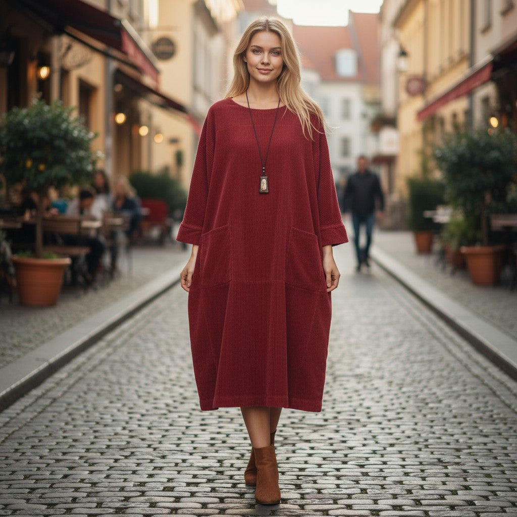 Lyla™ | Soft corduroy dress