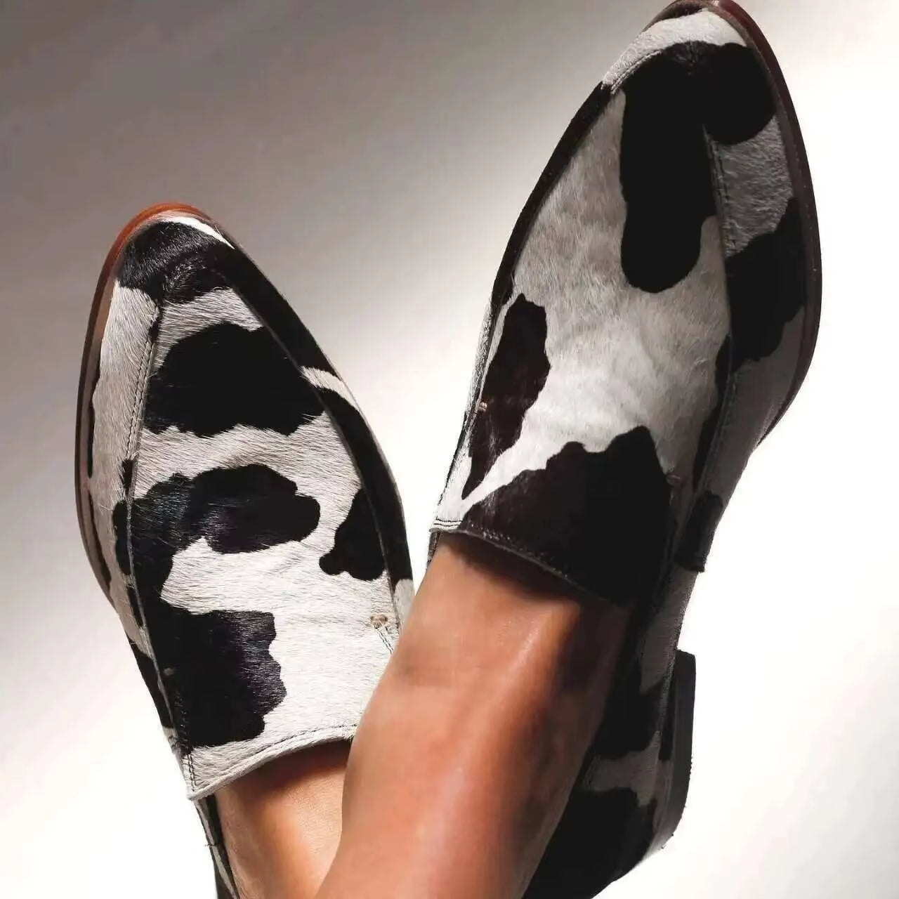 Paloma™ | Cow Print Suede Loafers