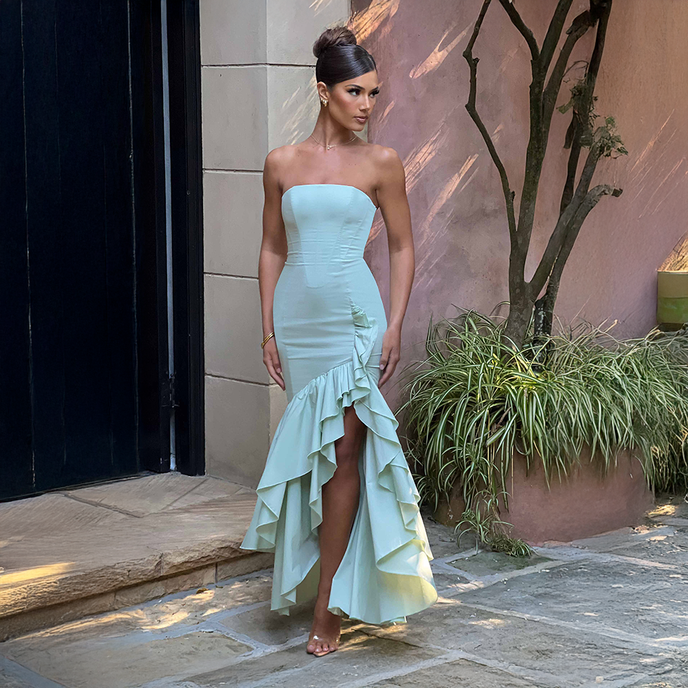 Léna™ | Ruffled Strapless Dress