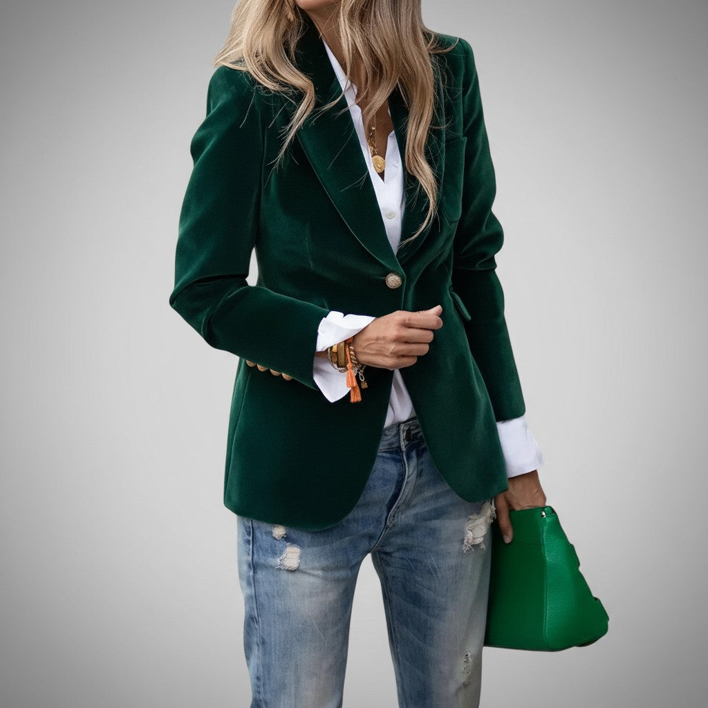 Julisse™ | Elegant Velvet Blazer