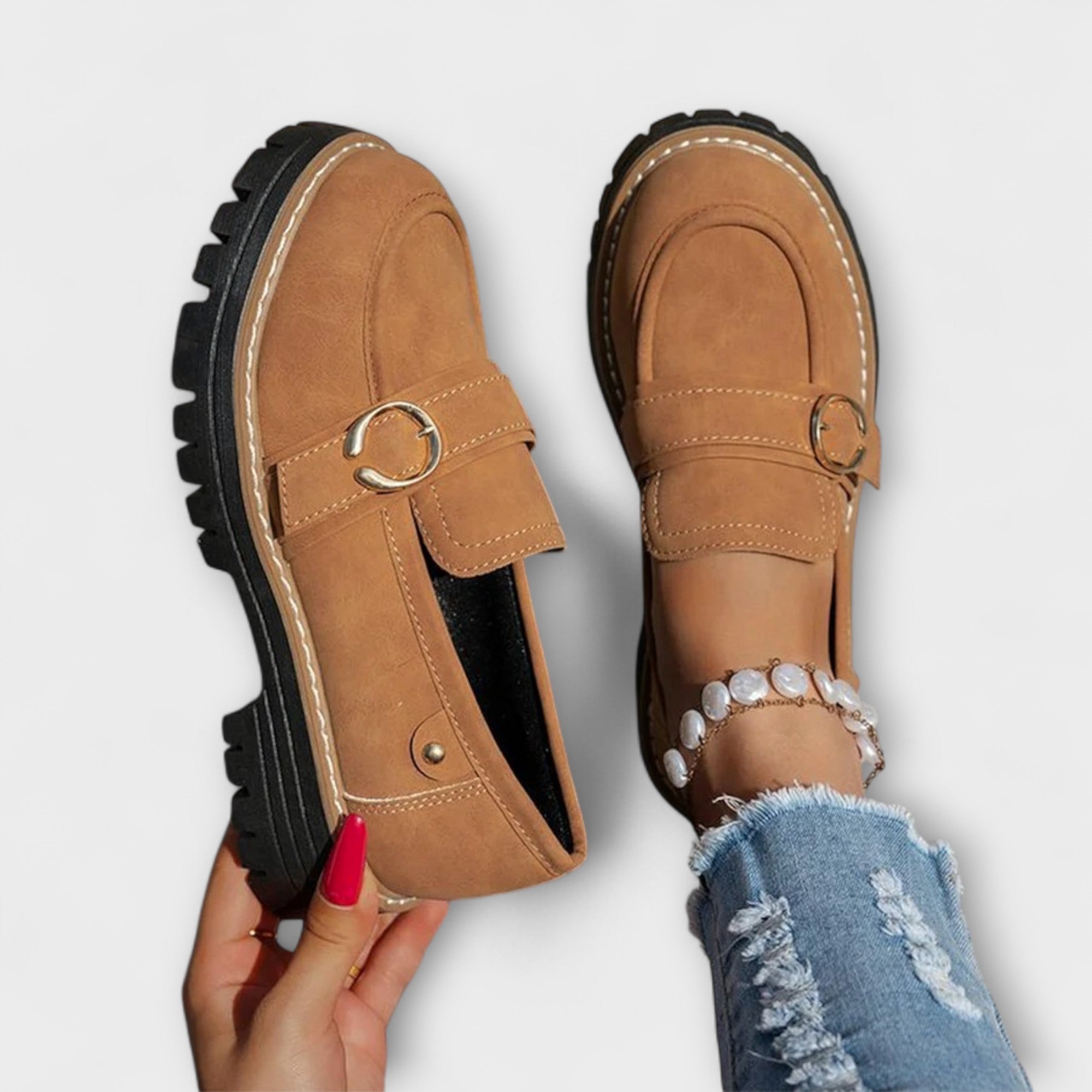 Lora™ | Casual Loafers with Round Toe