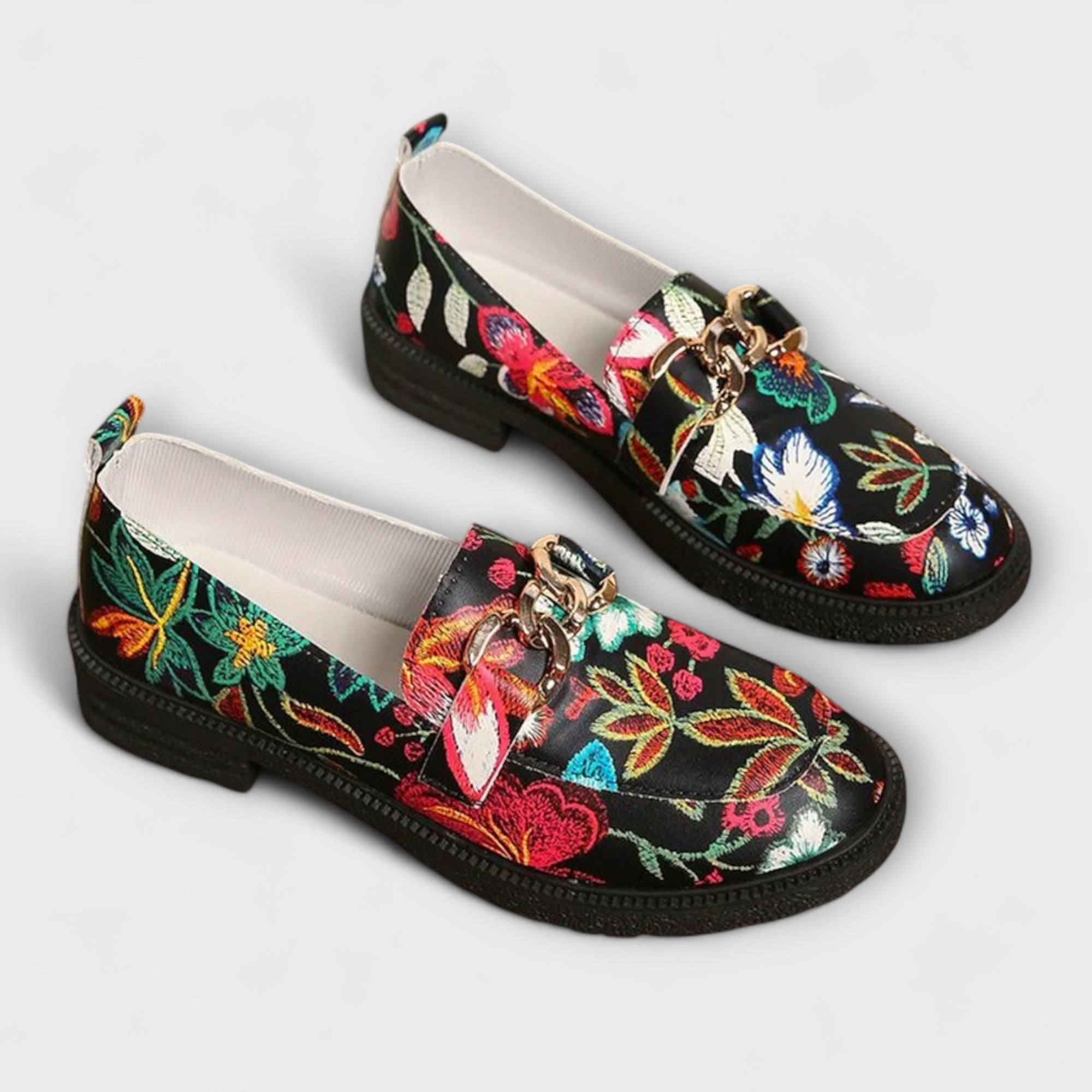 Orla™ | Multicolored Loafers with Floral Pattern