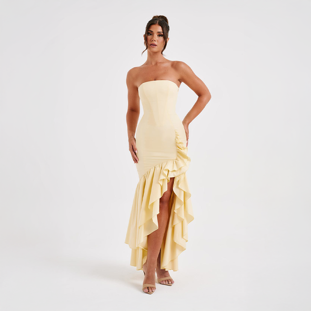 Léna™ | Ruffled Strapless Dress