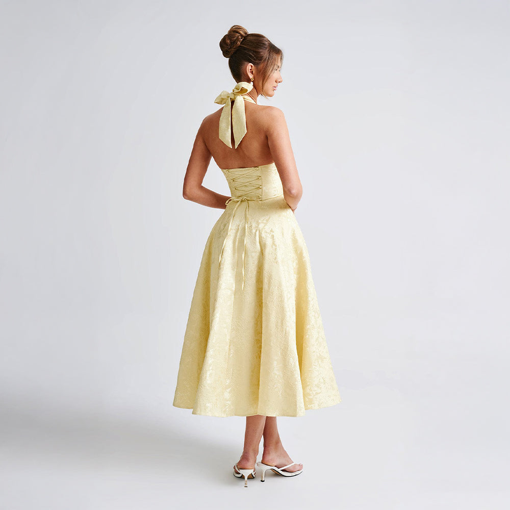 Evelyne™ | Romantic Jacquard Dress