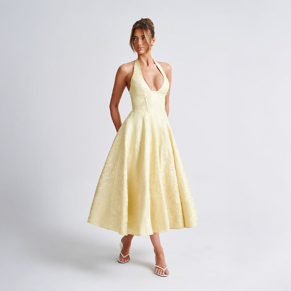 Evelyne™ | Romantic Jacquard Dress
