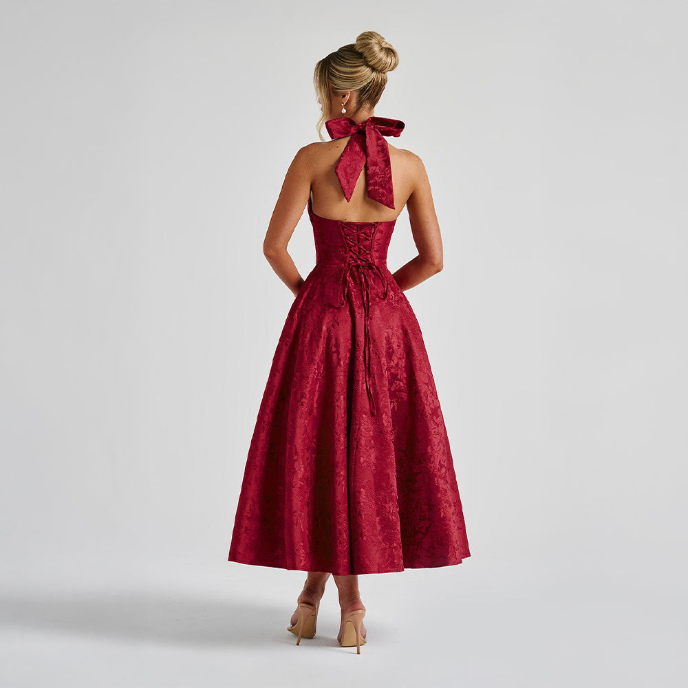 Evelyne™ | Romantic Jacquard Dress