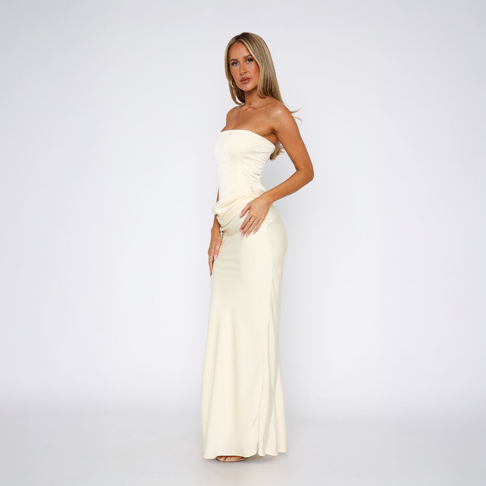 Améline™ | Corseted Satin Dress